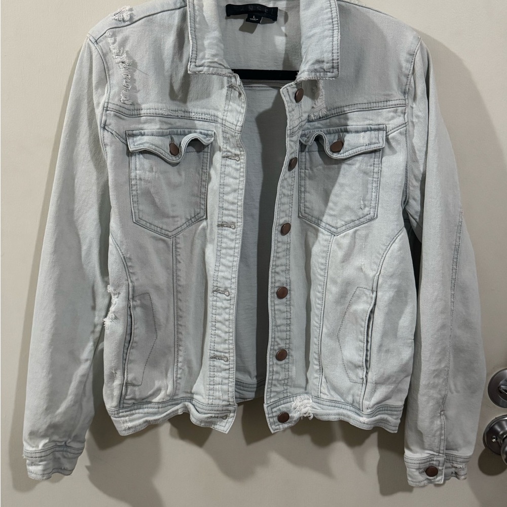 Tinseltown Light Gray Jean Jacket